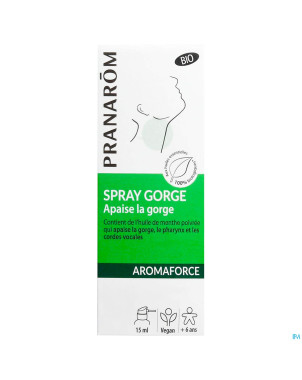Pranarom aromaforce bio spray gorge apaisant 15ml