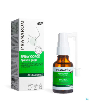 Pranarom aromaforce bio spray gorge apaisant 15ml