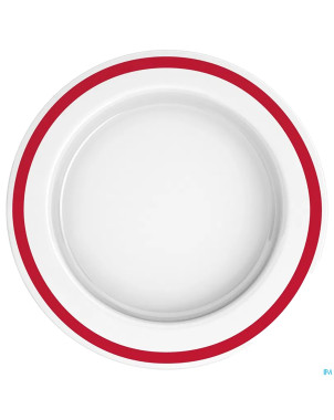 Adhome assiette asymetriq.san 27cm rebord rouge