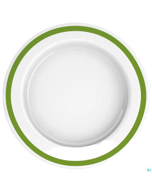 Adhome assiette asymetriq.san 27cm rebord vert