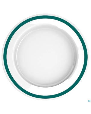 Adhome assiette asymetriq.san 27cm rebord turq.