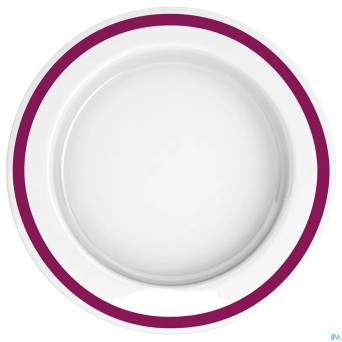 Adhome assiette asymetriquesan 27cm rebord cassis