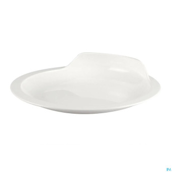Adhome assiette rebord integre 24cm blanche