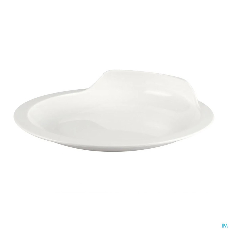 Adhome assiette rebord integre 24cm blanche