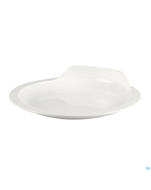 Adhome assiette rebord integre 24cm blanche