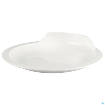Adhome assiette rebord integre 24cm blanche