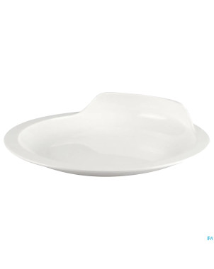 Adhome assiette rebord integre 24cm blanche