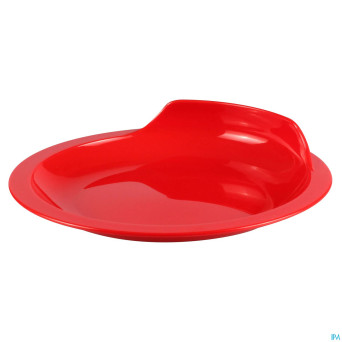 Adhome assiette rebord integre 24cm rouge