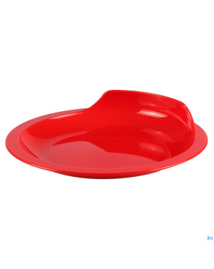 Adhome assiette rebord integre 24cm rouge