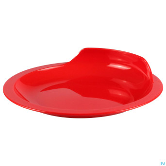 Adhome assiette rebord integre 24cm rouge