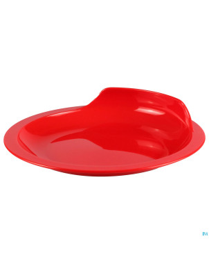 Adhome assiette rebord integre 24cm rouge