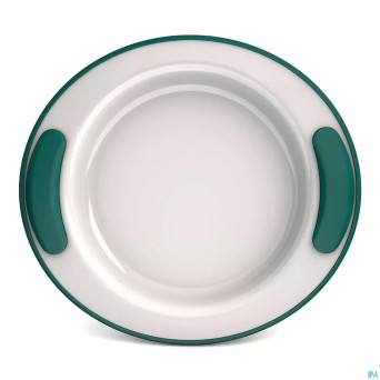Adhome assiette isolante 25,5cm 4,2cm haut turq.
