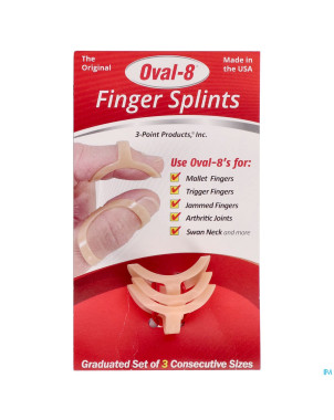 Adhome attelle oval 8 set 3 8-9-10 6,14-6,8cm