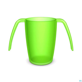 Adhome gobelet 2 anses ergoplus 250ml vert