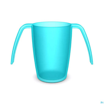 Adhome gobelet 2 anses ergoplus 250ml turquoise