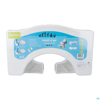 Adhome squat-n-go support pliable toilette blanc