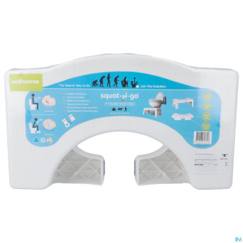 Adhome squat-n-go support pliable toilette blanc