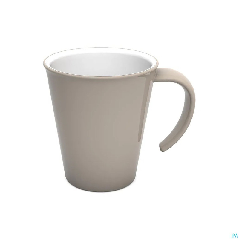 Adhome tasse cafe ornamin culinar lin gris/blanc