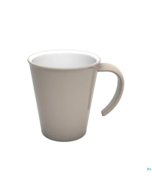 Adhome tasse cafe ornamin culinar lin gris/blanc
