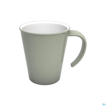 Adhome tasse cafe ornamin culin.san1201 sage/blanc
