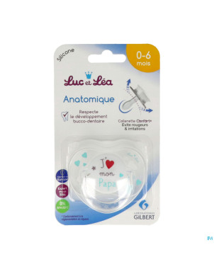 Luc&lea sucette ana 0-6m papa anneau