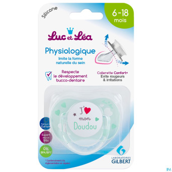 Luc&lea sucette physio 6m+ jaime doudou anneau
