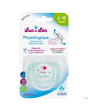 Luc&lea sucette physio 6m+ jaime doudou anneau