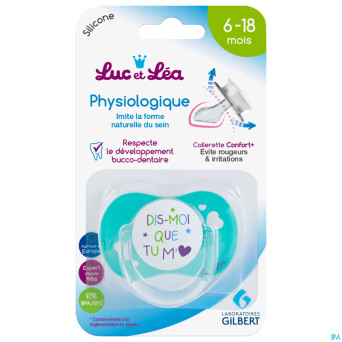 Luc&lea sucette physio 6m+ dis moi anneau