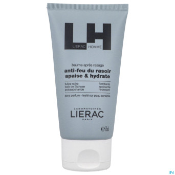 Lierac homme baume apaisant apres rasage tube 75ml