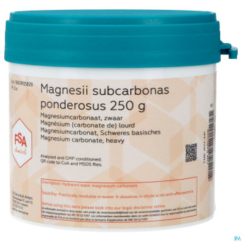 Magnesium carbonate lourd 250g    magis
