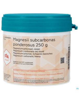 Magnesium carbonate lourd 250g    magis