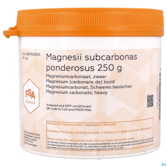 Magnesium carbonate lourd 250g    magis