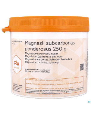 Magnesium carbonate lourd 250g    magis