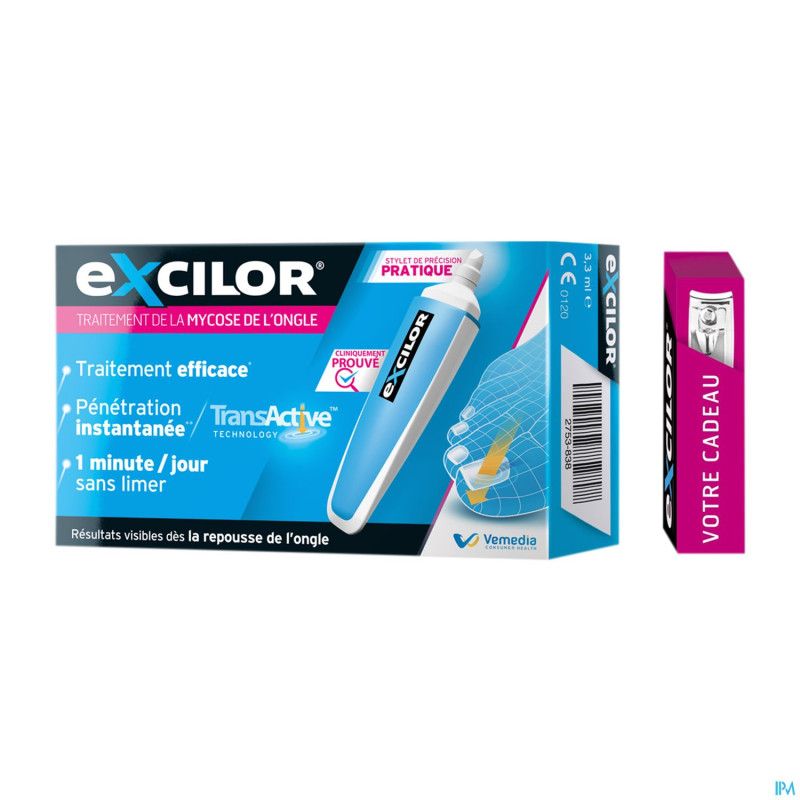 Excilor traitement mycose ongles stylet + cadeau