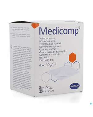 Medicomp cp ster 4pl 5x5cm 30g 25x2