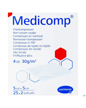 Medicomp cp ster 4pl 5x5cm 30g 25x2