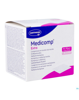 Medicomp cp ster extra 6pl 5x5cm 30g 25x2