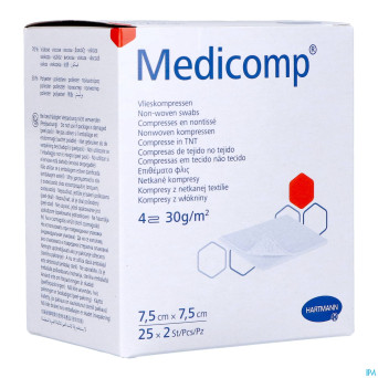 Medicomp cp ster 4pl 7,5x7,5cm 30g 25x2