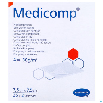 Medicomp cp ster 4pl 7,5x7,5cm 30g 25x2