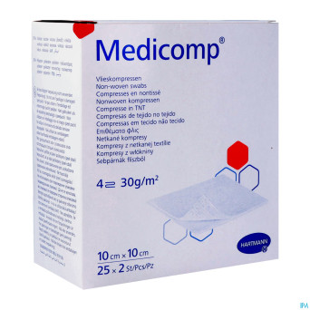 Medicomp cp ster 4pl 10x10cm 30g 25x2