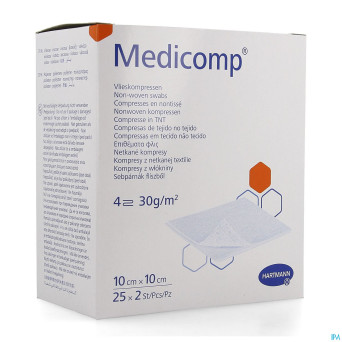 Medicomp cp ster 4pl 10x10cm 30g 25x2