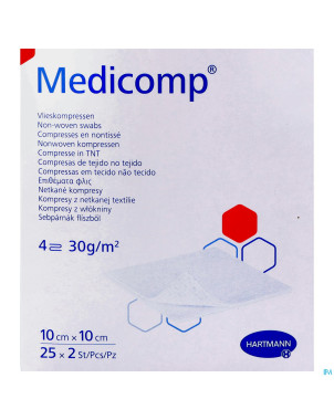 Medicomp cp ster 4pl 10x10cm 30g 25x2