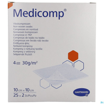 Medicomp cp ster 4pl 10x10cm 30g 25x2