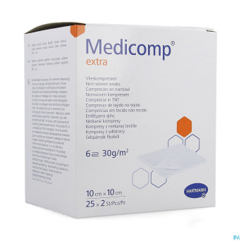 Medicomp cp ster extra 6pl 10x10cm 30g 25x2