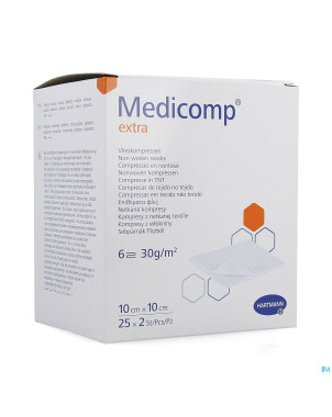 Medicomp cp ster extra 6pl 10x10cm 30g 25x2