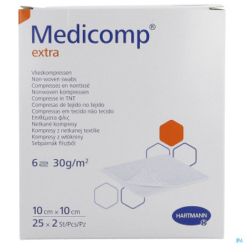 Medicomp cp ster extra 6pl 10x10cm 30g 25x2