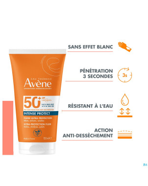 Avene sol spf50+ intense protect 50+ fluide  150ml