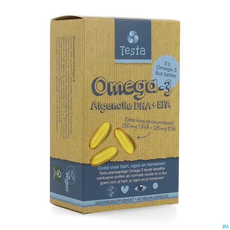 Testa omega 3 huile algues dha/epa    softgels 60