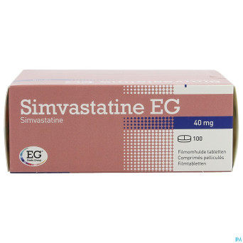 Simvastatine eg 40mg pi pharma comp pell 100 pip