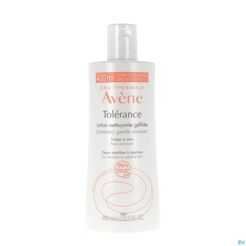 Avene tolerance lotion nettoyante gelif. 400ml